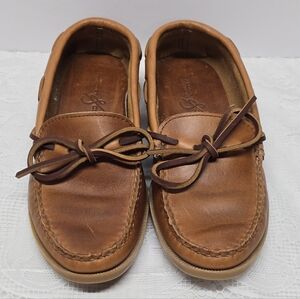 Rancourt & Co. Brown Genuine Leather Boat Shoes Mocassin Loafers Women's 7.5 AA